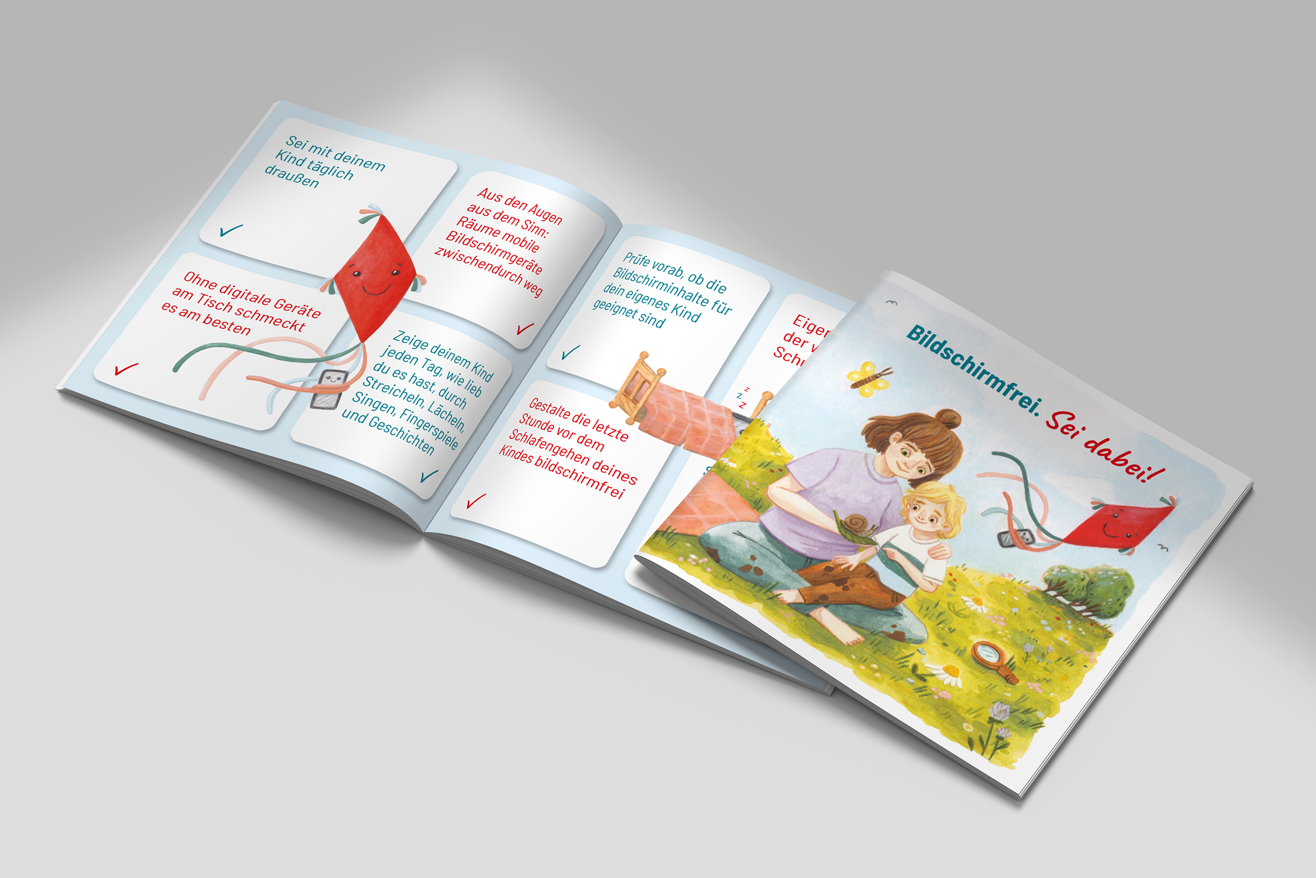 Innenseite mit Tipps zur bildschirmfreien Zeit.