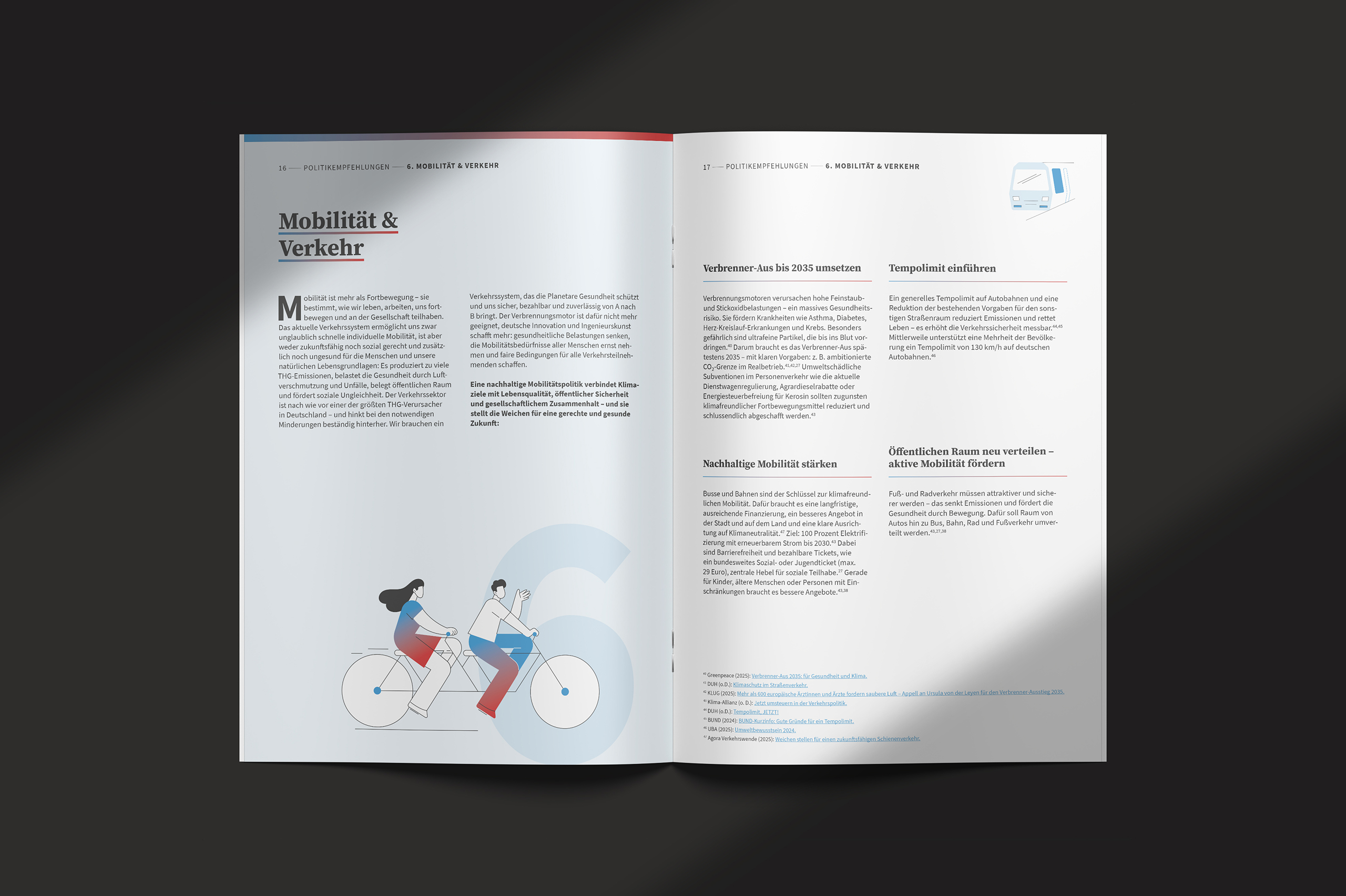 Innenseite zum Thema Mobilität und Verkehr