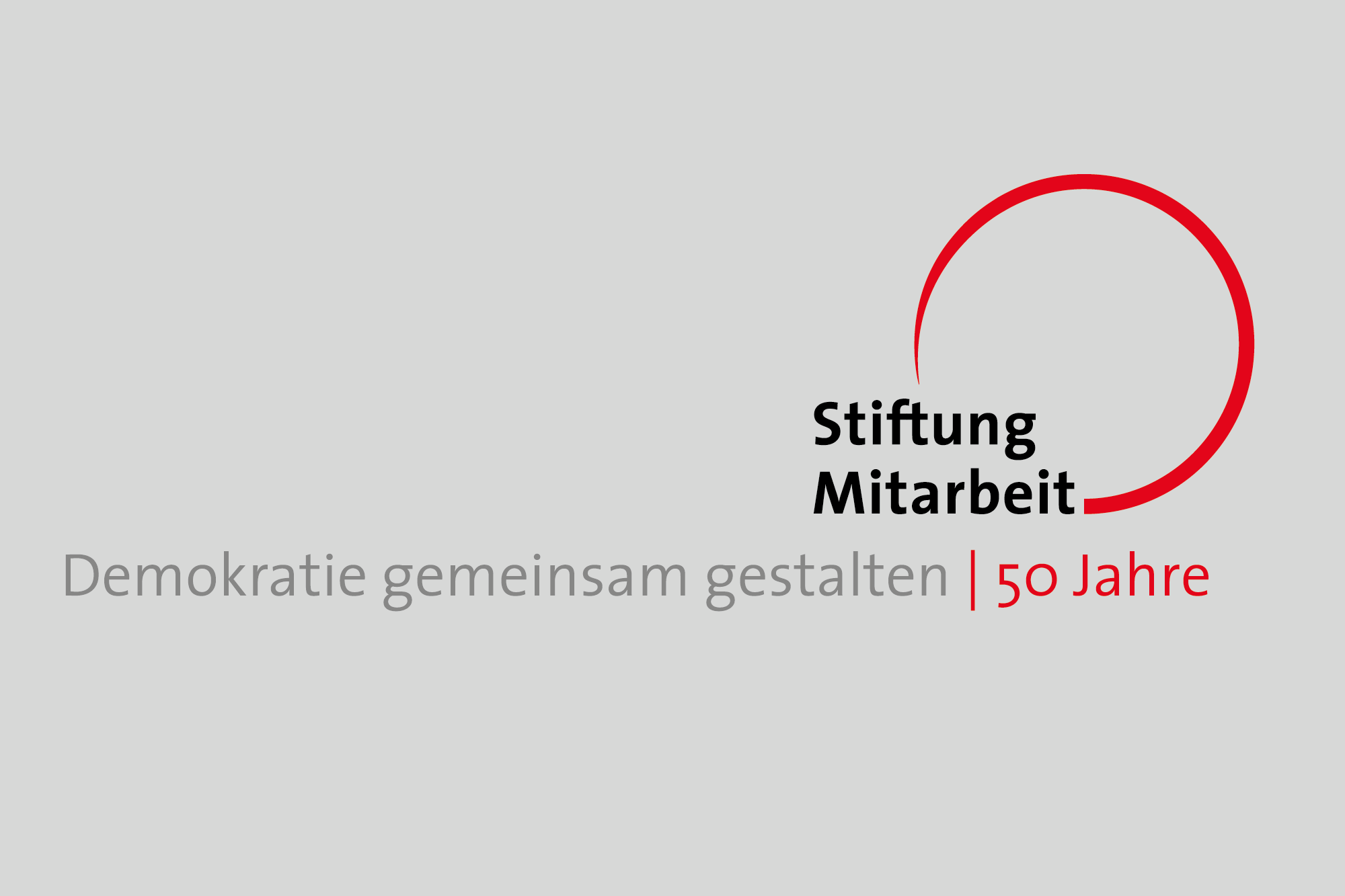 Jubiläumslogo für Stiftung Mitarbeit